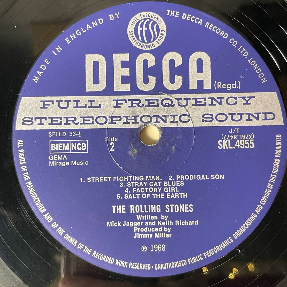 Винтажная виниловая пластинка LP Rolling Stones Beggars Banquet (Англия 1968) Sympathy For The Devil