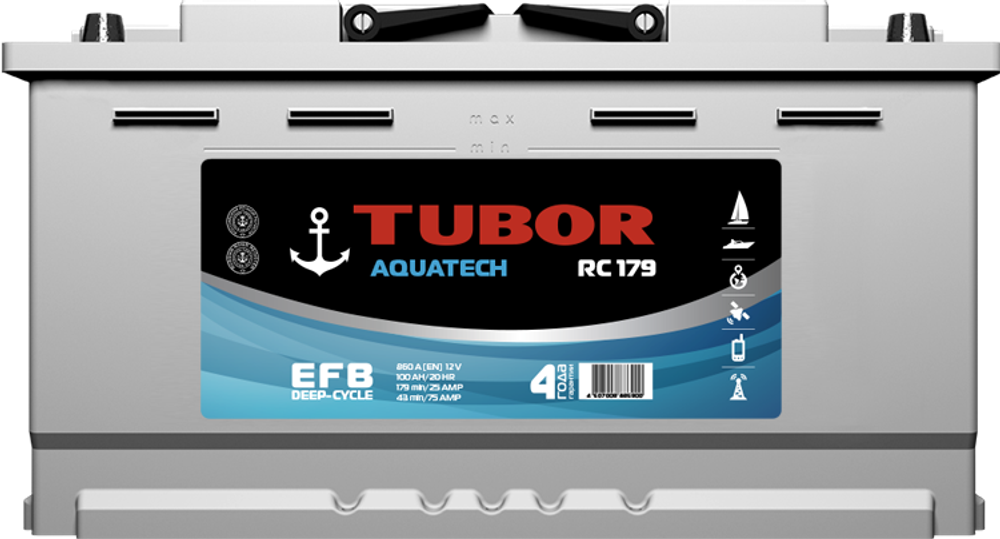 TUBOR AQUATECH RS 179 6CT- 100 аккумулятор