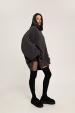 Кардиган вязанный с капюшоном