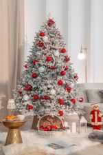 Заснеженная елка «Швейцарская» (Литая хвоя) 210 см / 2.1 м