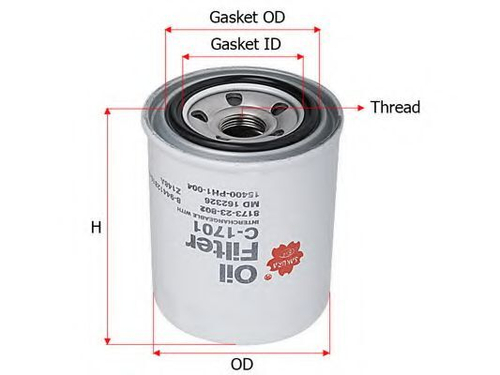 Фильтр масляный   SAKURA  C-1701