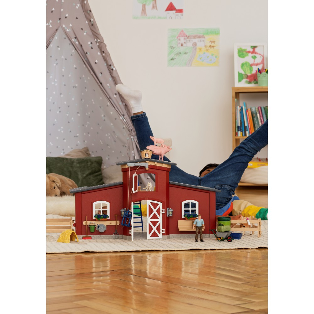Schleich S 42606 — Большая красная ферма с животными — фото 13
