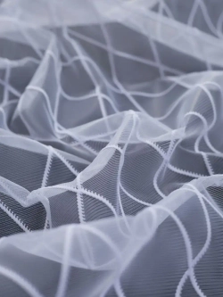 Тюль в спальню кухню длинный готовый 300 на 250