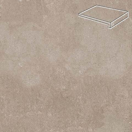 Stroeher - Zoe 972 taupe 294х340х35х11 артикул 9430 - Клинкерная ступень прямоугольная рядовая Loftstufe