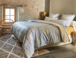 Постельное белье 2 спальное евро Blanc des Vosges Esquisse Ocre