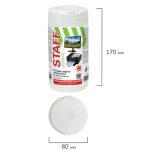 Салфетки для экранов всех типов и пластика универсальные STAFF "EVERYDAY", туба 100 шт., влажные