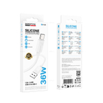 Borofone BX123 Leya силиконовый зарядный дата кабель Type-C (white)