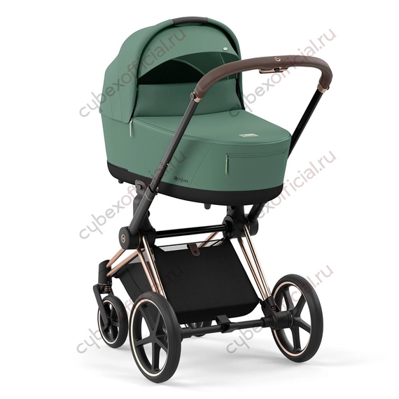 Коляска для новорожденных Cybex Priam IV Leaf Green шасси Rosegold