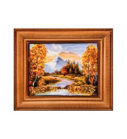 AMB-75/22 Картина «Красота природы» (с янтарной крошкой) дер.краш.рамка 7х9