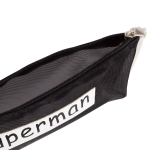 Пенал - косметичка Alingar, ПВХ-сетка, молния, 90 х 200 мм, "Superman", черный (надпись Superman)