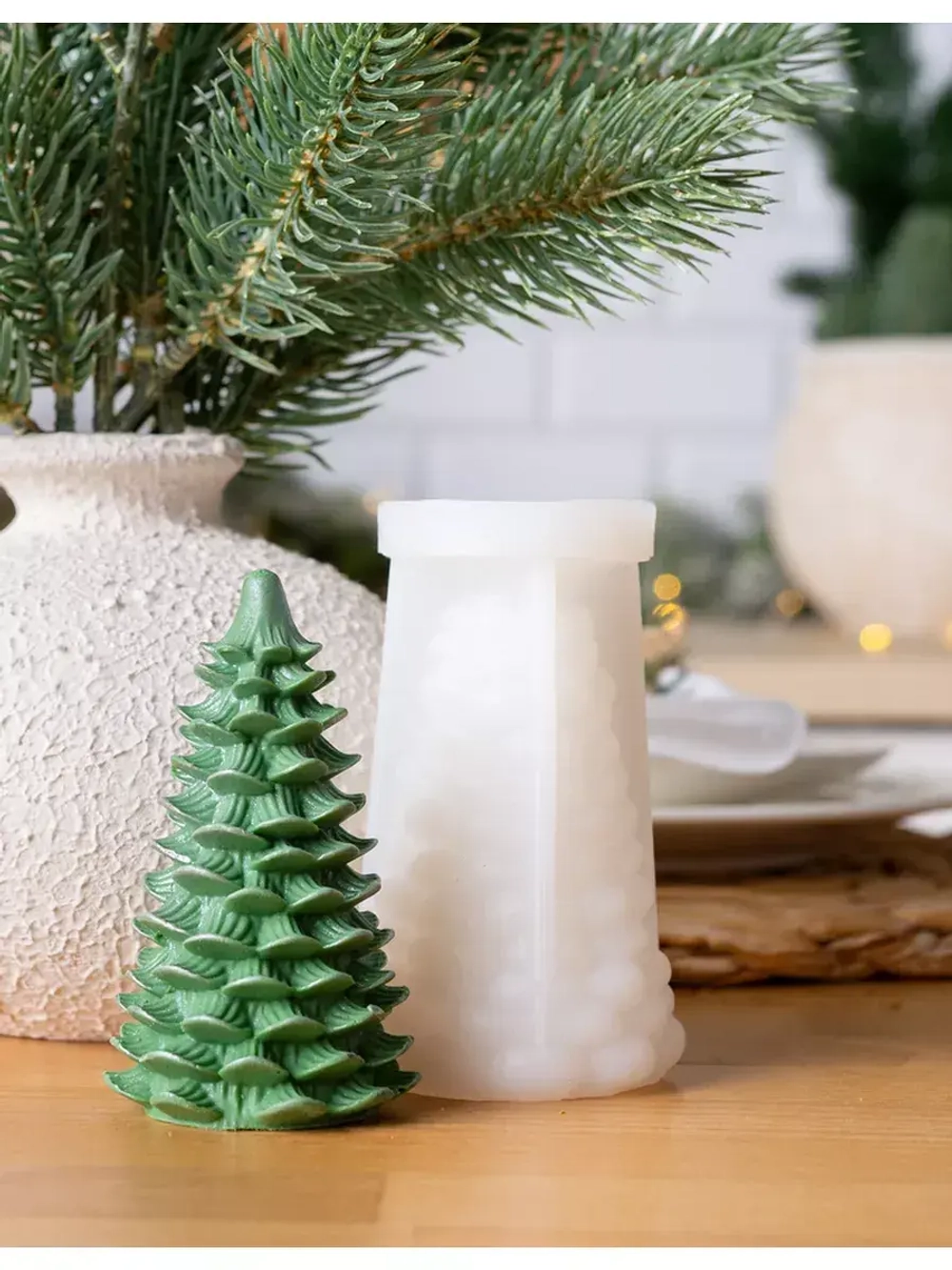 Силиконовый молд 3D «Ель большая новогодняя»