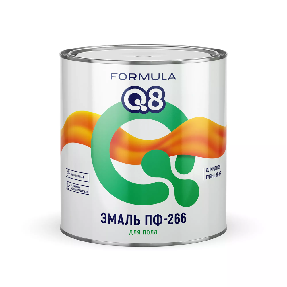 Эмаль для пола ПФ-266 Formula Q8 красно-коричневый (2,8кг)