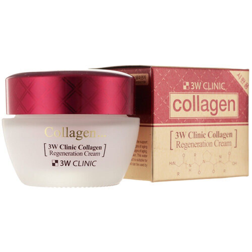 3W Clinic Крем для лица лифтинг с коллагеном – Collagen regeneration cream, 60мл