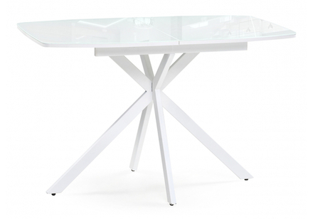 Стол стеклянный Woodville Тамаса 120(150)х70х76 белый
