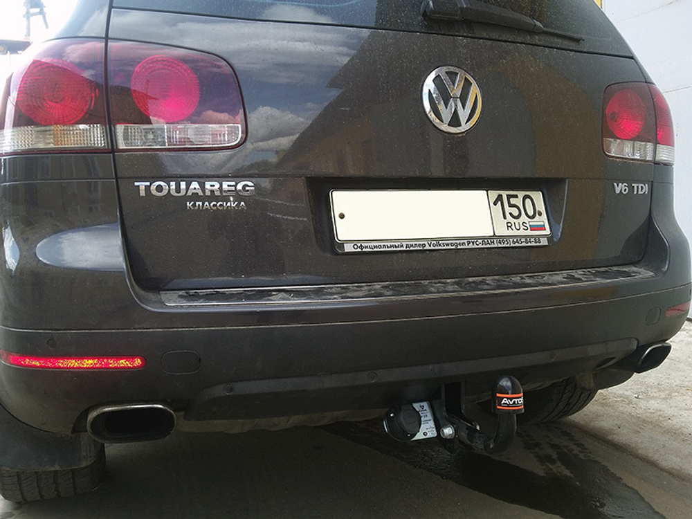 Фаркоп AvtoS VW 20 для VOLKSWAGEN Touareg 2002-2010(паспорт и сертификат в комплекте)(без электрики)