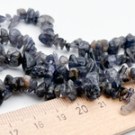 Иолит бусины (кордиерит), крошка 4-8 мм, цена за нить 38 см