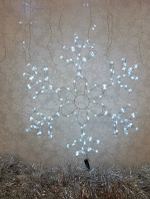 Фигура светодиодная внешняя Снежинка 60см, холодный-белый свет