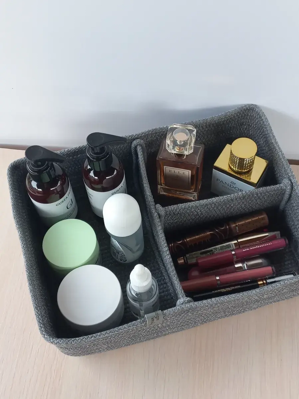 Органайзер для косметики плетеный