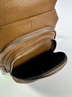 Женский городской рюкзак из натуральной кожи цвета whisky