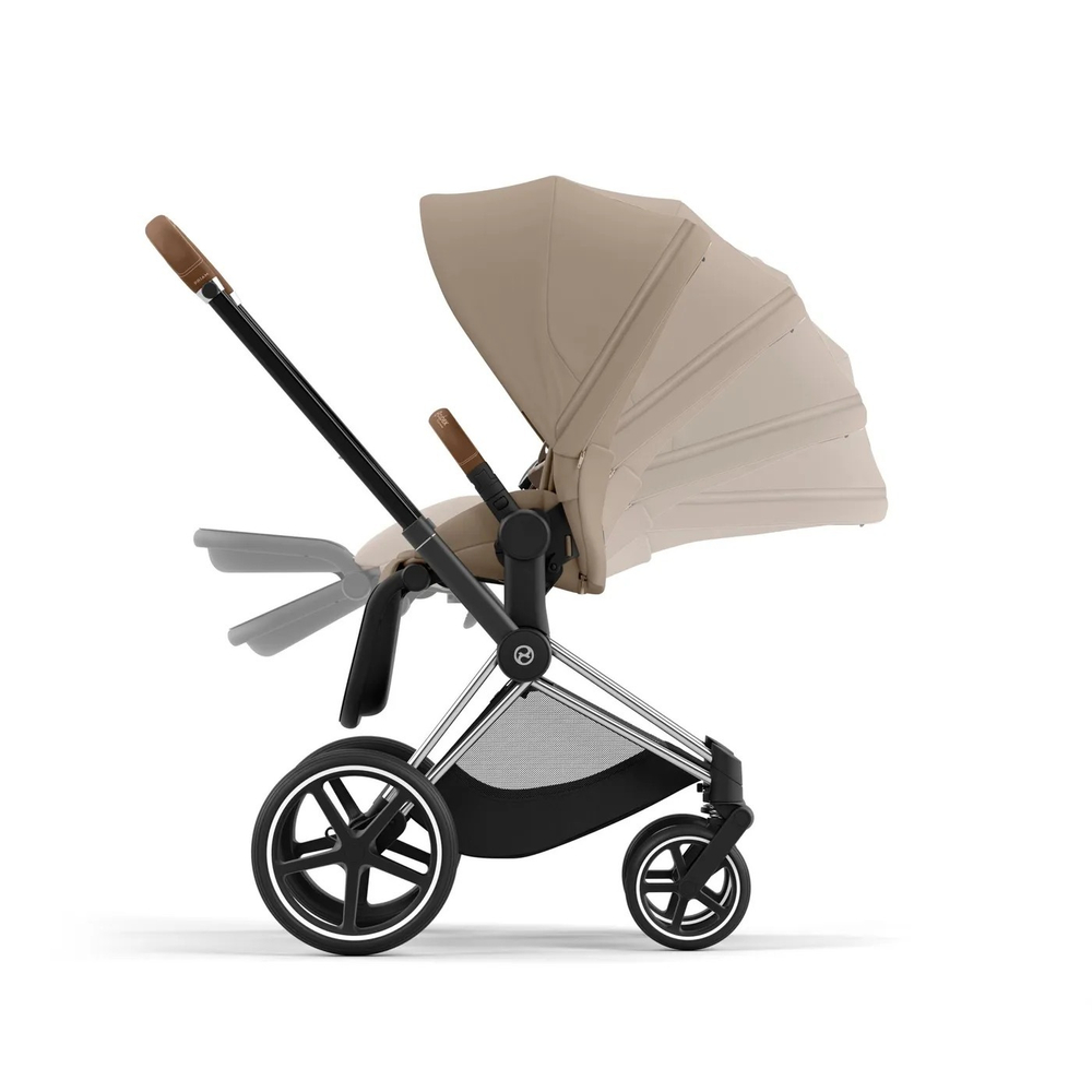 Коляска Cybex Priam IV 2 в 1 цвет Cozy Beige на шасси Chrome Brown