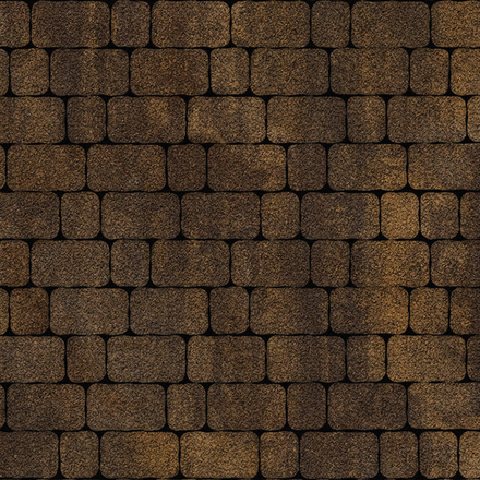 Тротуарная плитка Арена - Листопад гранит Мокко, комплект из 2 видов плит