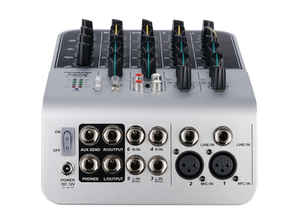 Мини-микшерный пульт, 6 каналов, USB, Soundking