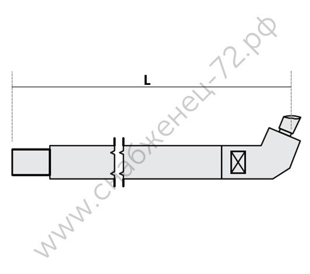 FUBAG Нижнее плечо наклонное O 22 х 125мм для серии SG 4-6