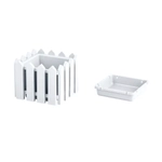 Кашпо Лардо квадратное малое белый 193х160мм