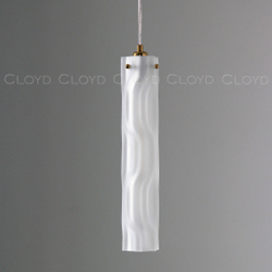 Подвесной светильник Cloyd ICEBERG-A P1 / Ø8 см - латунь - белое матовое стекло (арт.11643)