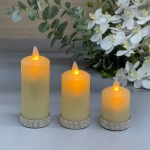 Сувенир с подсветкой «Свеча - Сияние» 5*7/9/12,5 см (набор 3 шт)