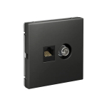 ARTGALLERY РОЗЕТКА двойная ТВ + компьютерная RJ45, кат. 5Е, БАЗАЛЬТ