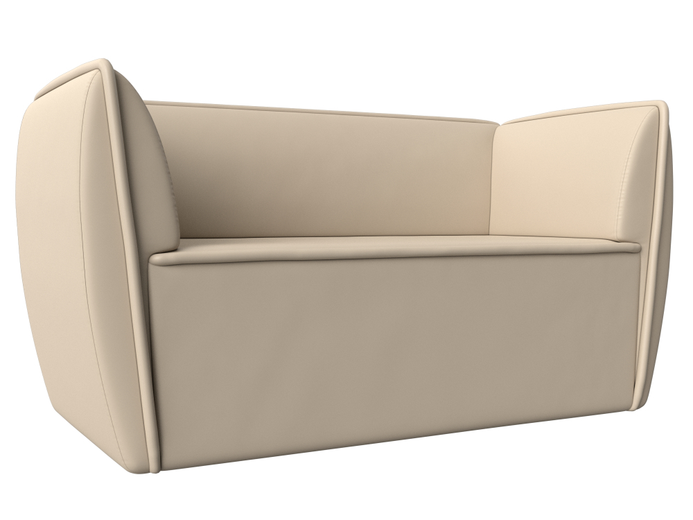 Диван кухонный прямой Бергамо 2-х местный, Бежевый, Экокожа, 112074