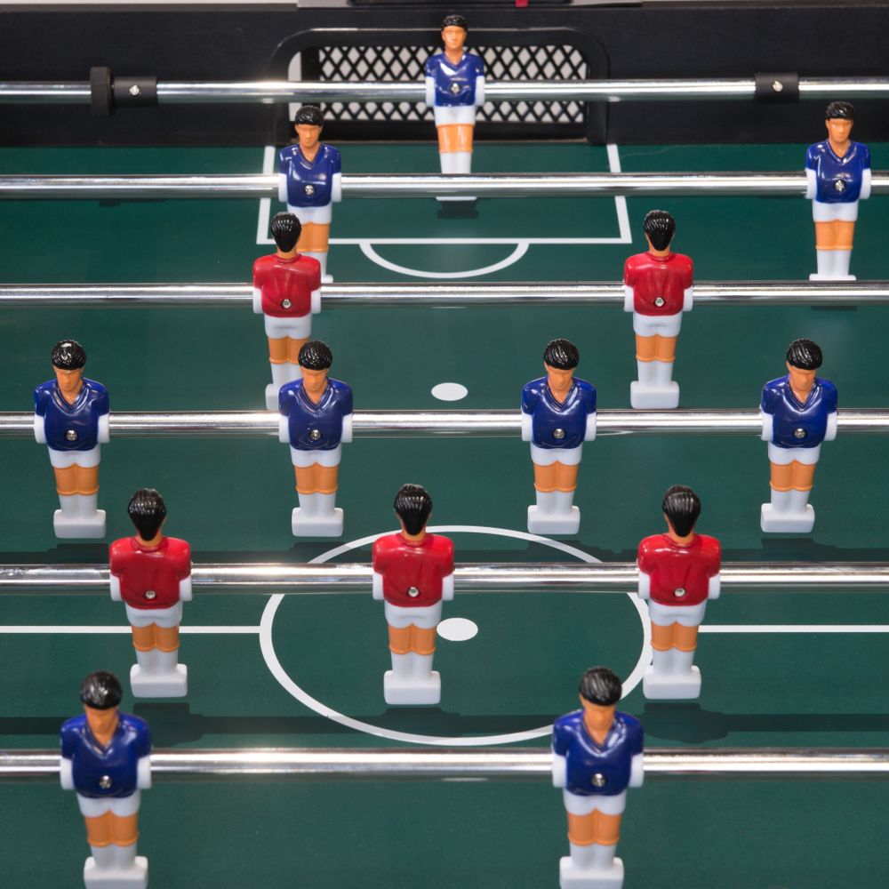 Настольный футбол (кикер) "Flex" (122 x 61 x 79 см, желтый)