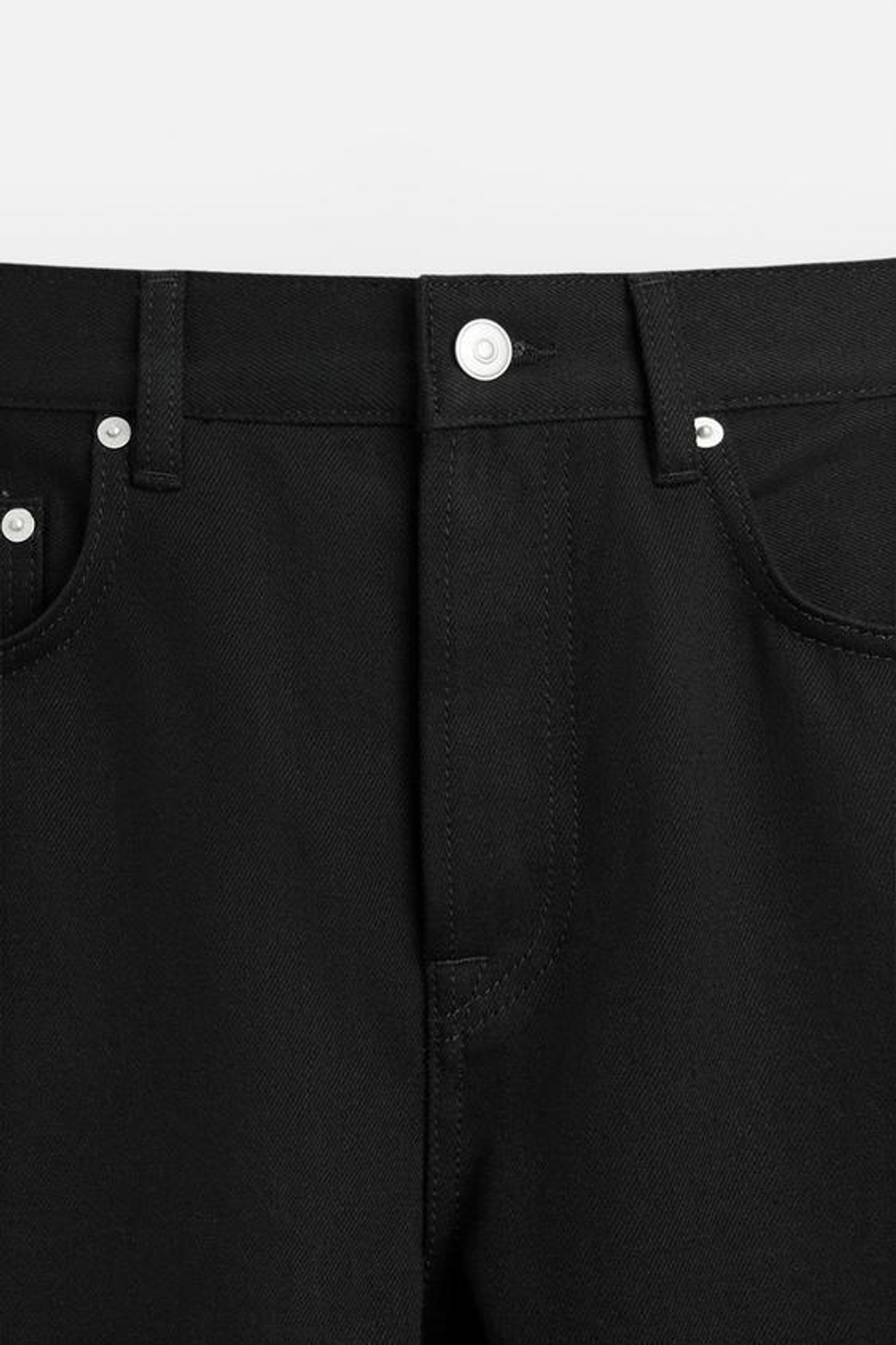 ZARA ДЖИНСЫ STRAIGHT-LEG, ЧЕРНЫЙ