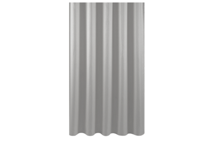 Штора для ванной Home One Checkered, 180х180, полиэстер, светло-серый