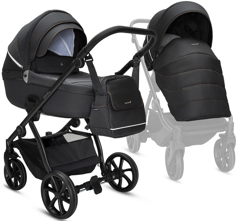 Детская коляска Noordi Fjordi V2 3 в 1 с автокреслом Terra Black 1462815 Voyager Black