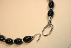 Колье из натурального черного агата "Черное сердце"