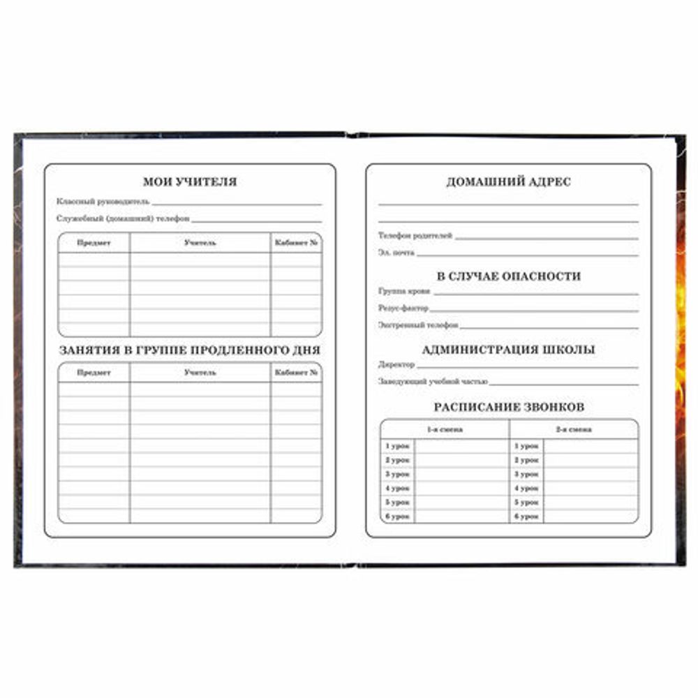 Дневник 1-4 класс 48 л., твердый, ЮНЛАНДИЯ, глянцевая ламинация, с подсказом, "Football", 106349