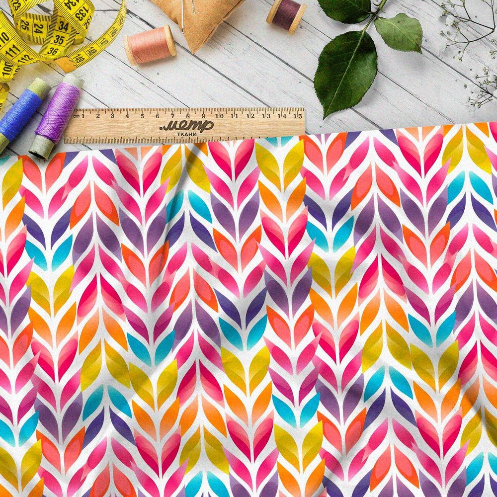 Ткань премиум бифлекс калейдоскопические краски