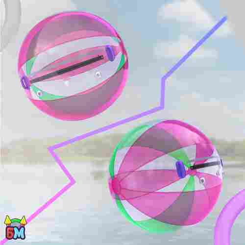 Аттракцион Водный шар ПВХ «Розово-зелёный» 2*2*2 м