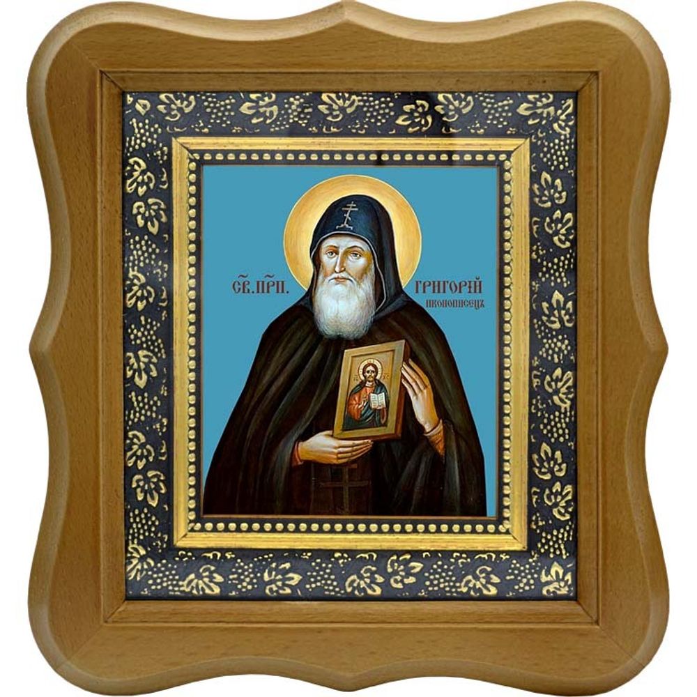 Григорий Печерский, преподобный иконописец. Икона на холсте.