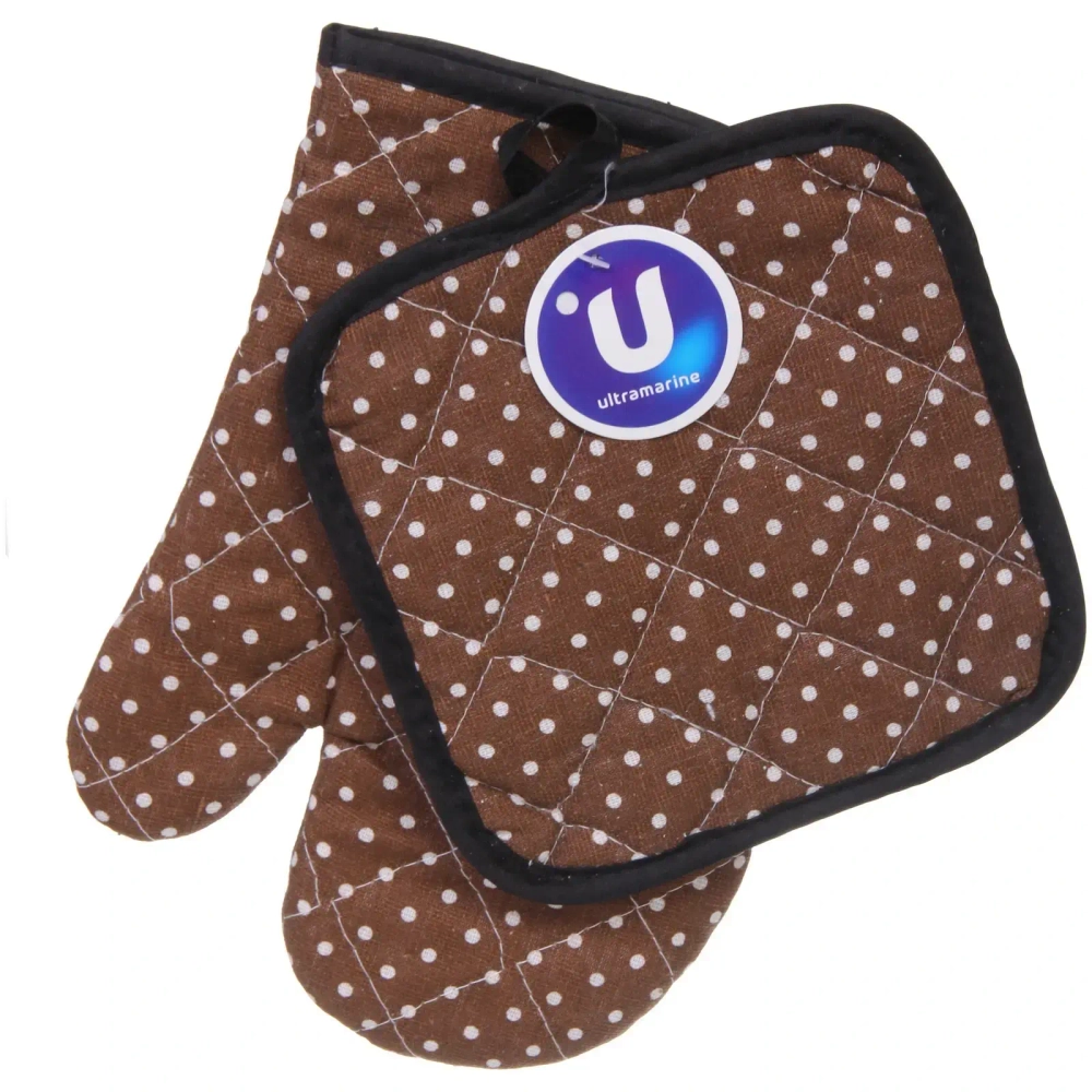 Прихватка в наборе варежкой «HomeStyle», цвет шоколадный