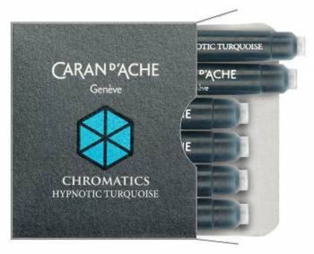Картридж Carandache Chromatics Hypnotic Turquoise для перьевых ручек 6шт в уп (8021.191)