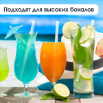 Трубочка без изгиба, диаметр 8 мм, 24 см, прозрачная, 250 штук