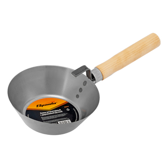 Ковш стальной штатурный, деревянная ручка Sparta