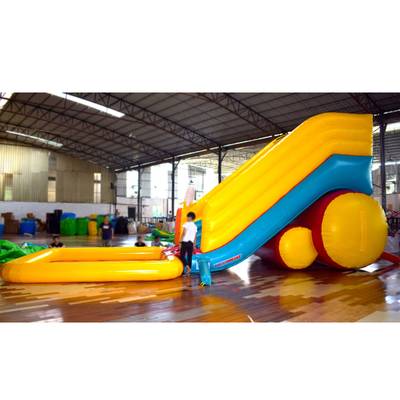 Надувной батут с бассейном «Мартышка» без подкачки, герметичный, 10*4*5 м