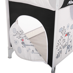 PITUSO Манеж-кровать Florecita Black/Черный,1 уровень,2 кольца,2 колеса,лаз на молнии,125X65X78 см