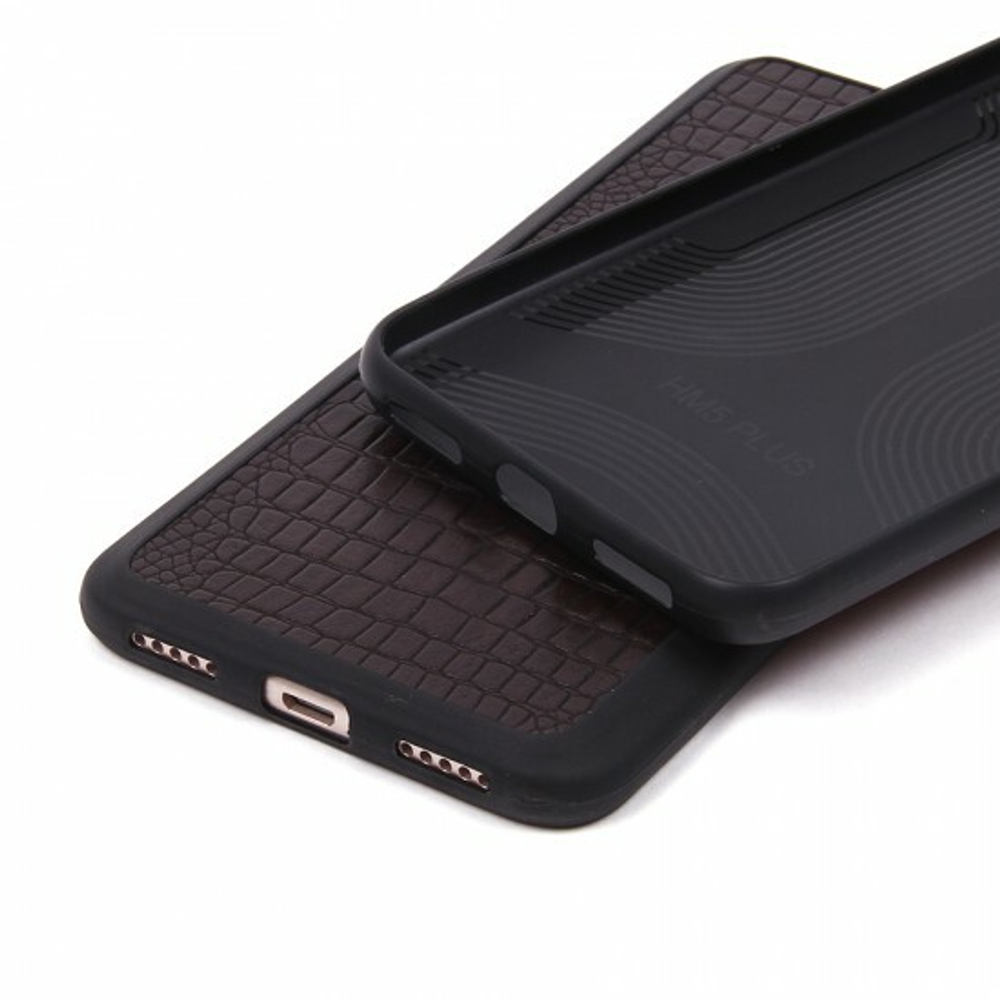 Панель из экокожи Рептилия для Xiaomi Redmi 5 Plus, 010027 Черный