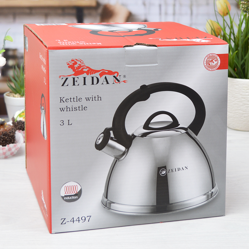 Чайник 3л нерж со свистком Z-4497