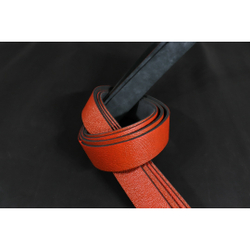 Ременная заготовка Красно-оранжевая с лицевой отделкой + Плита Слон